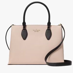 Kate Spade Eva Medium Leather Satchel Handbag Top Zip Blush - gently used